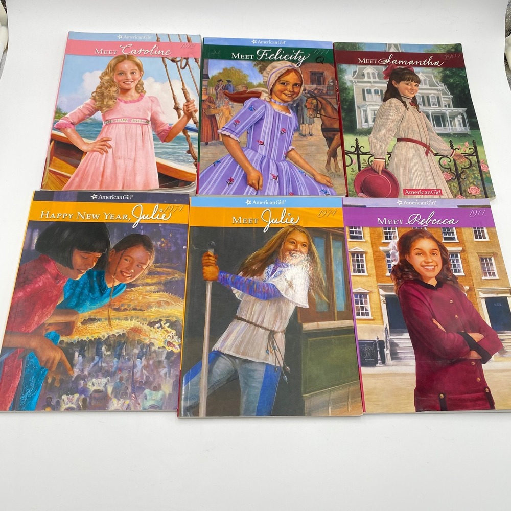American‎ Girl Books Collection lot of 6 Meet Caroline Felicity Samantha Julie
